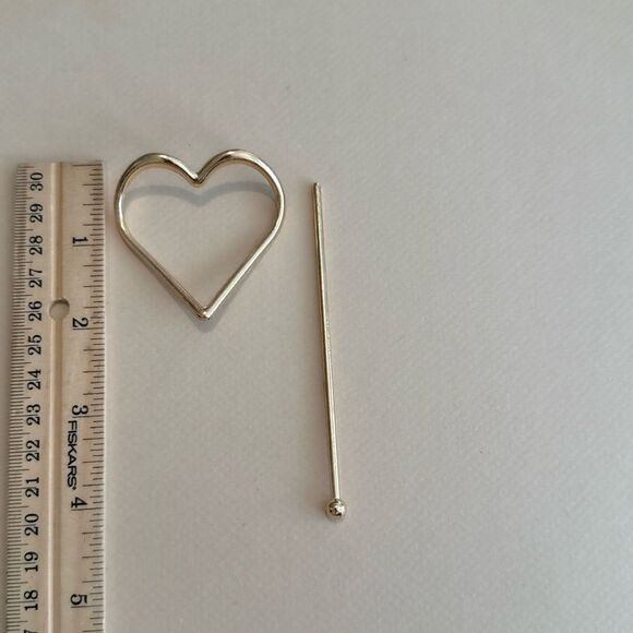 Heart hair pin M1164 - Picture 4 of 4